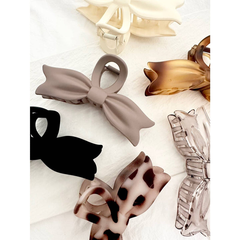 Assorted Large Bow Tie Hair Claw - BIMA