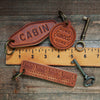Arkansas Leather Keychain Circle