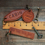 Arkansas Leather Keychain Circle