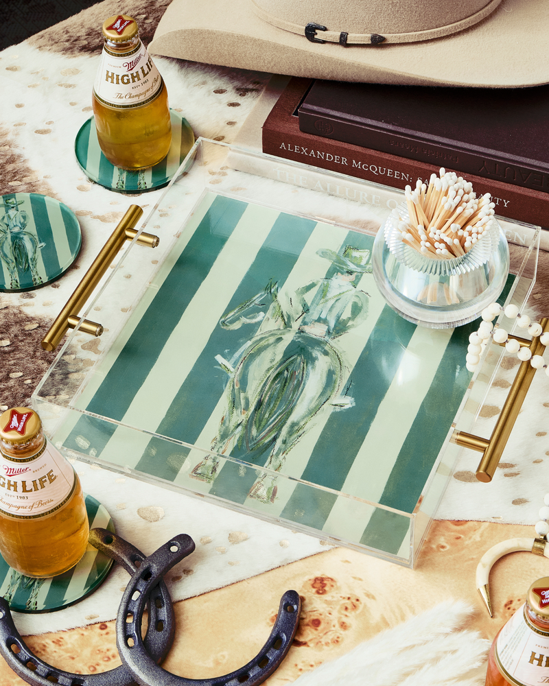 Trailblazer Acrylic Tray With Gold Handles