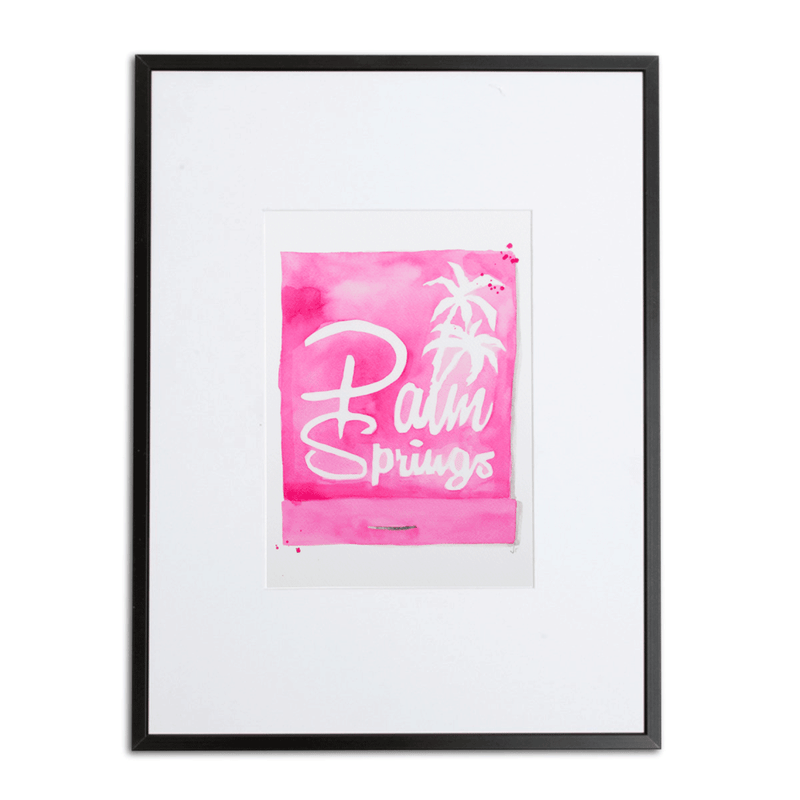 Palm Springs Matchbook Watercolor Print