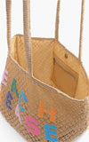 Beach Please Beaded Macrame Jute Tote