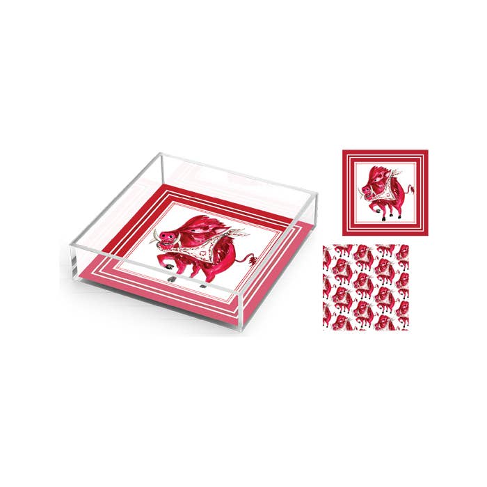 Razorback with Red Bandana 6x6 Acrylic Tray