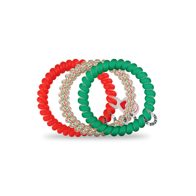 Sprial Hair Coils | Small | Santa Baby Hair Ties