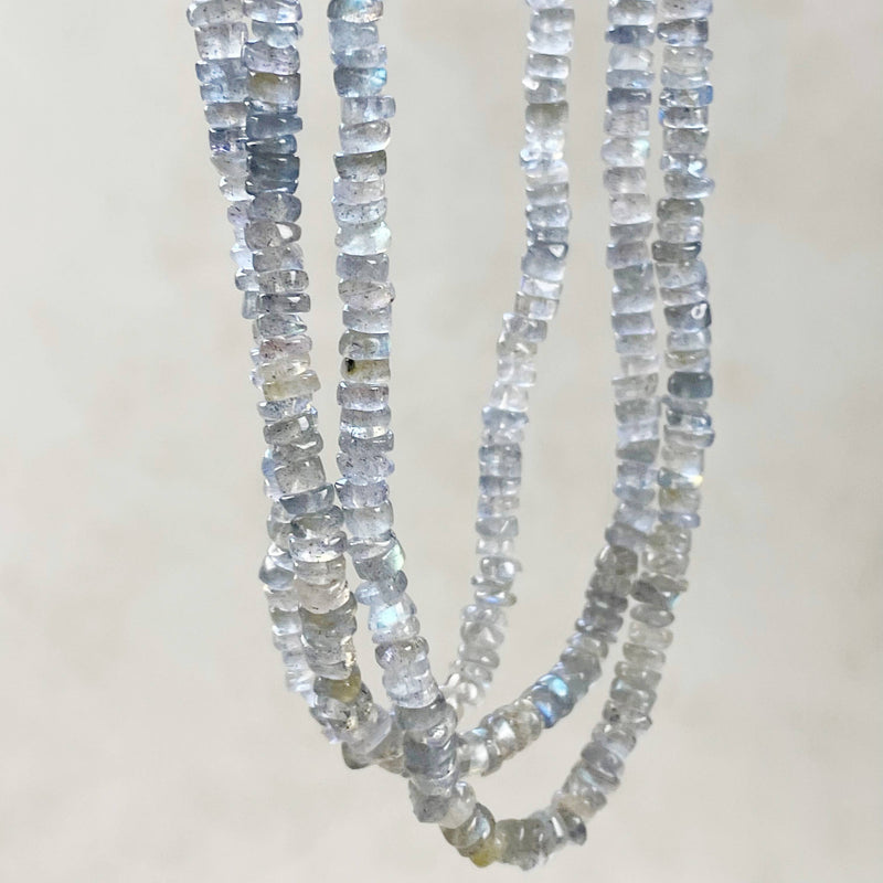 Nova// Labradorite Heishi Gemstone Beaded Necklace