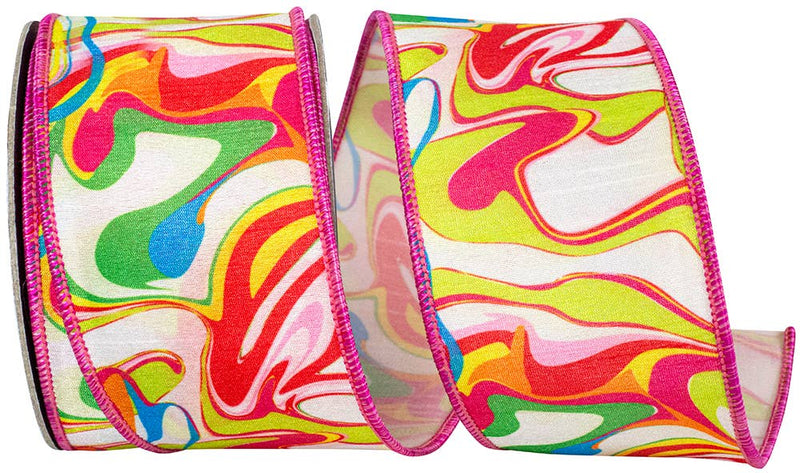 Ink Mix Brights Deluxe Wired Edge, Hot Pink, 2-1/2 In