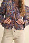 QUILTED PAISLEY PRINT JACKET