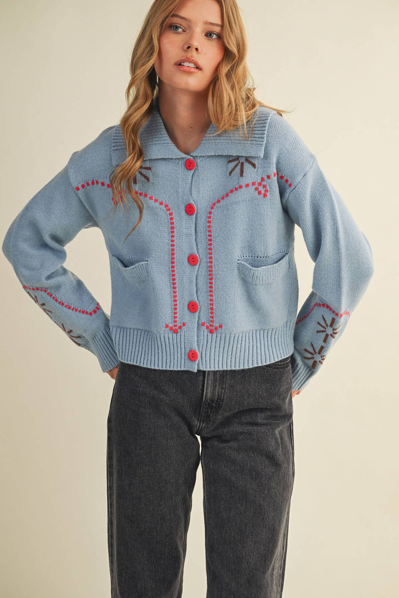 WESTERN DESIGN SWEATER CARDIGAN