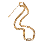 Smoke Show Crystal Cuban Chain Necklace