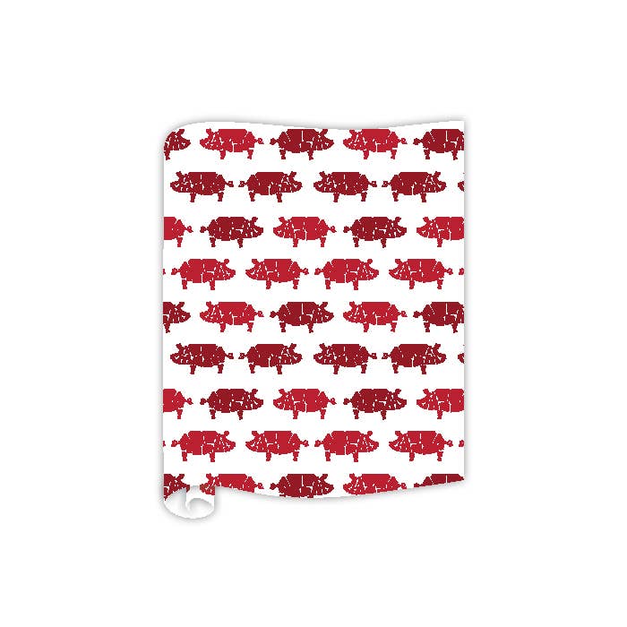 Red Arkansas Pigs Table Runner
