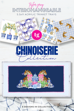 5.5x11 CHINOISERIE trinket tray insert set of 5