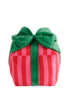 Striped Gift Box Large Pillow, Red