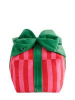 Striped Gift Box Large Pillow, Red