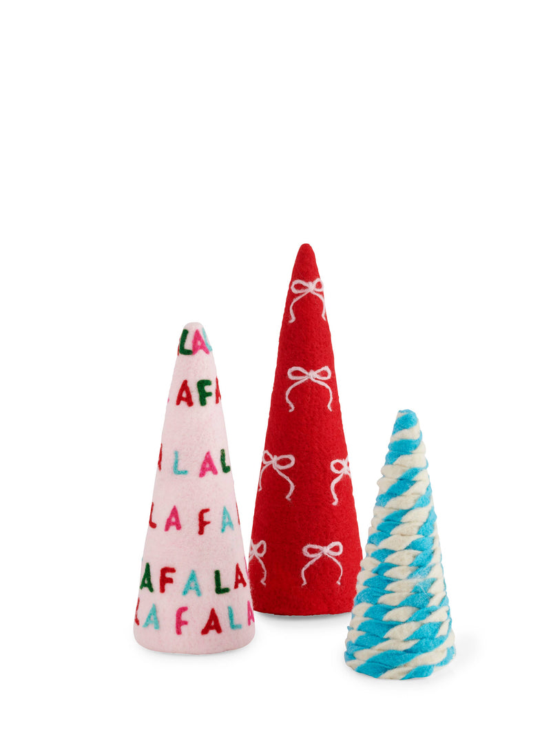 ASST/3 "FA LA LA" DECORATIVE TREES,MULTI