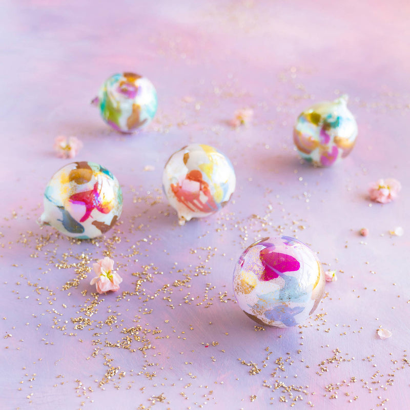 Color Couture Ball Orn Glass, 4.5"