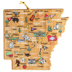 Arkansas Cutting Board with Artwork by Fish Kiss™