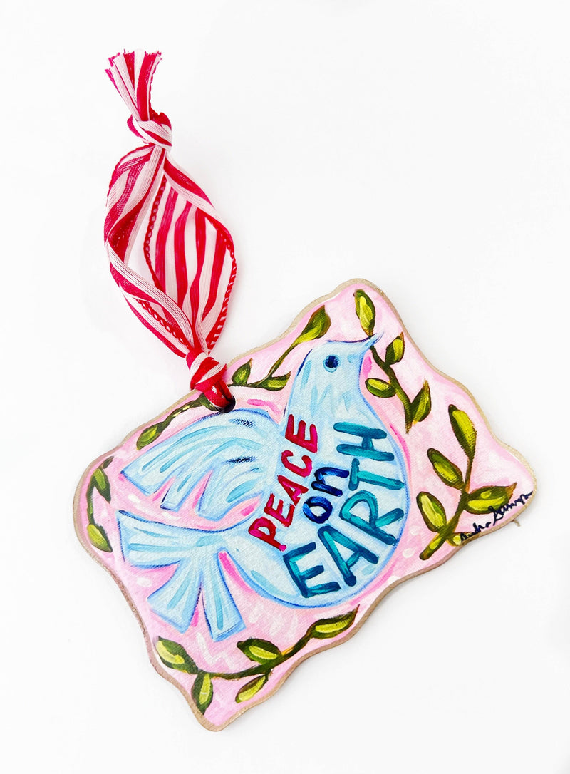 Peace On Earth Christmas Ornament Holiday Decor - USA Made