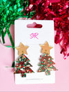 Red, Green, and Gold Christmas Tree with Gold Star