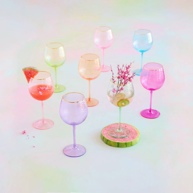 Rainbow Wine Glass, 8.85"