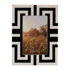 Resin Wood Geometric Pattern Photo Frame - Black, 4x6 in.