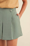 HOUNDSTOOTH PLEATED SHORTS