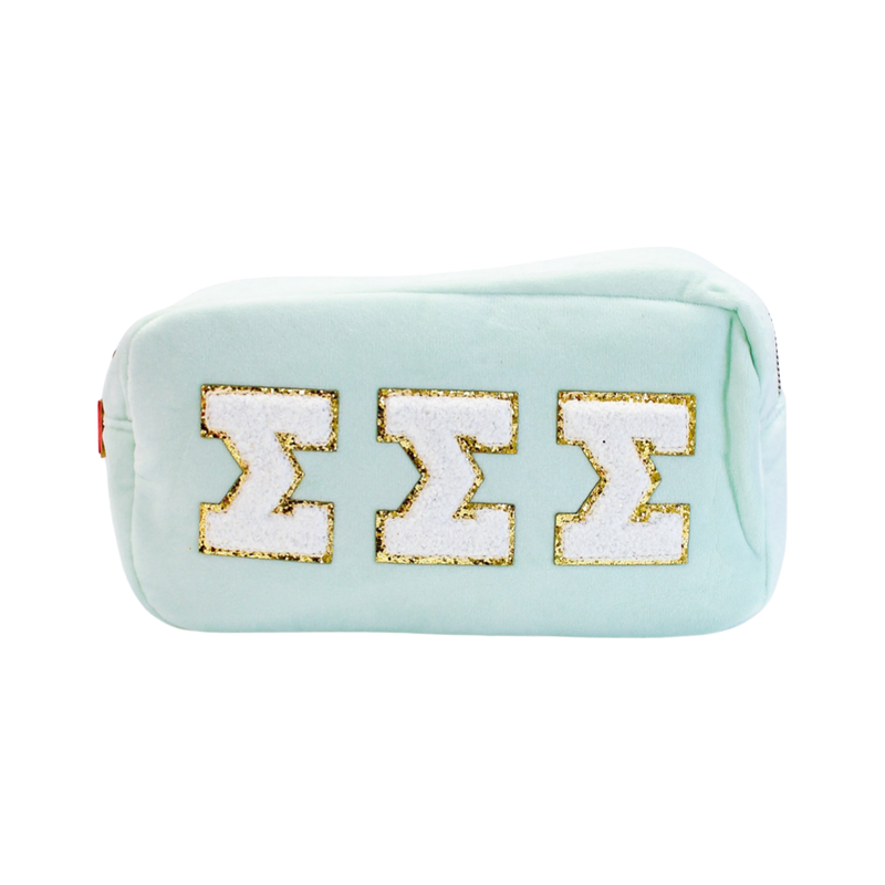 Chenille Sorority Cosmetic Bag