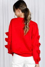 Long Sleeve Bow Detail Sweater