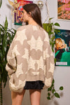 IT1670 -Oversized Star Pullover Sweater Cardigan