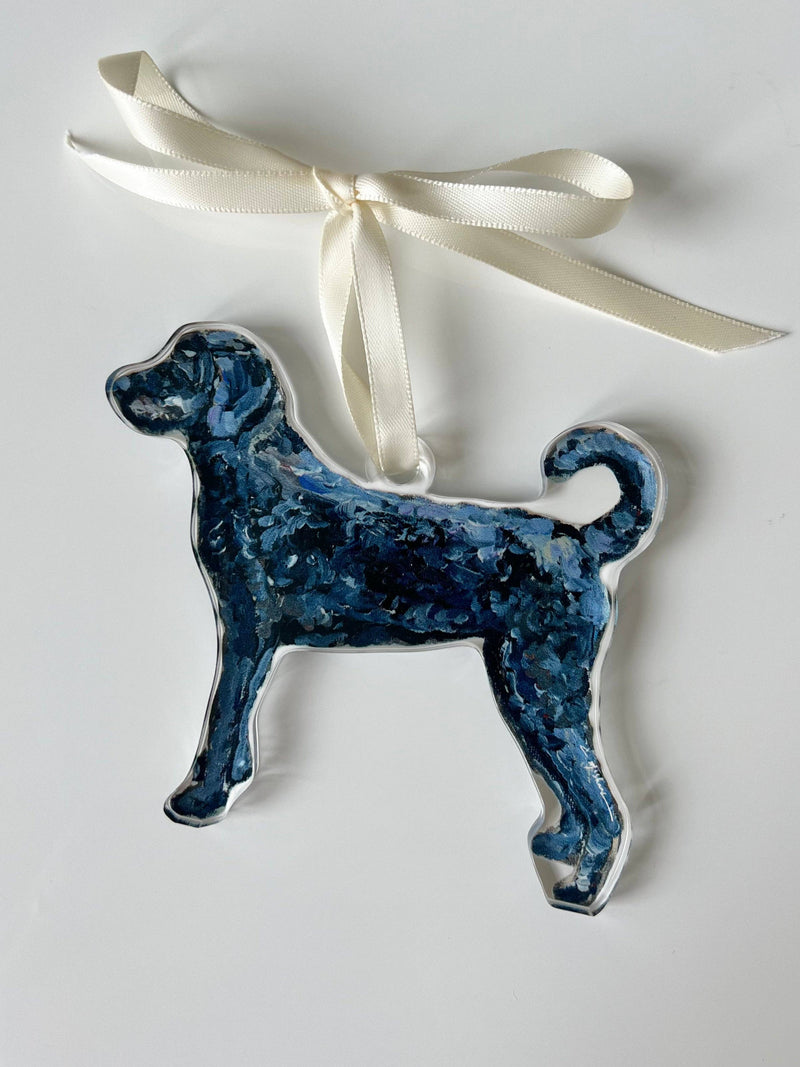 Black Labradoodle Ornament