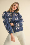 QUILTED JACKET WITH FLORAL PATCHWORK