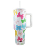 Multicolored Coquette Bows 38 Oz Tumbler w/ Handle