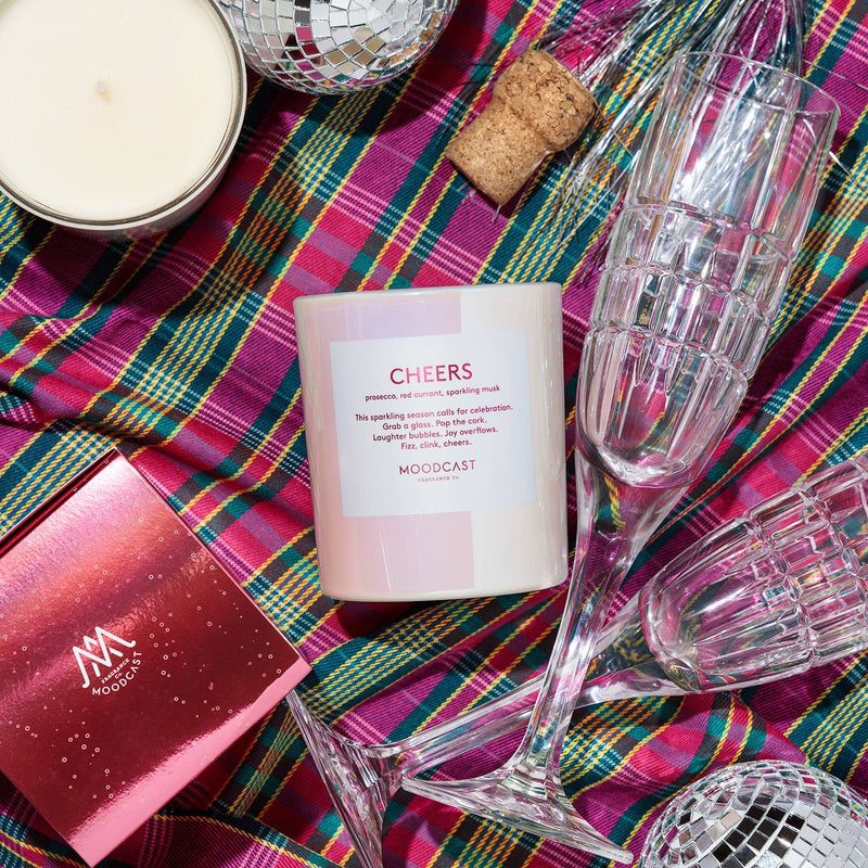 Seasonal Candle - Pearlescent - Cheers - 8 oz Glass Jar