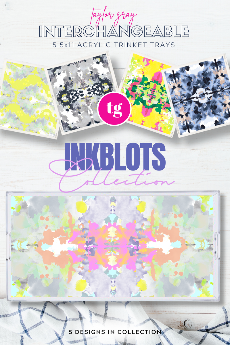 5.5x11 INKBLOTS trinket tray insert set of 5