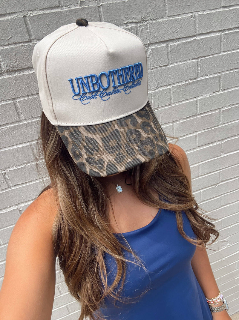 Unbothered - Leopard Vintage Trucker Hat
