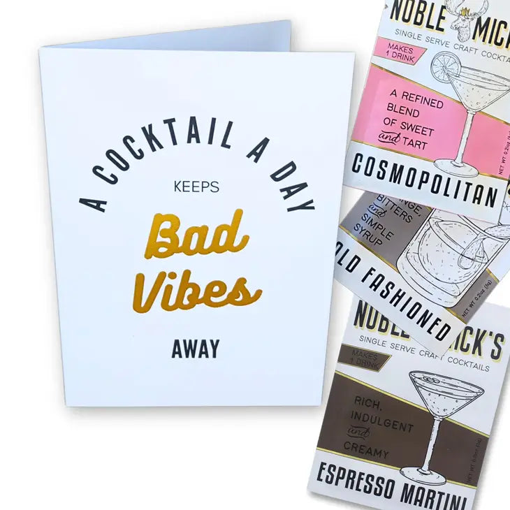 Bad Vibes Cocktail Greeting Card