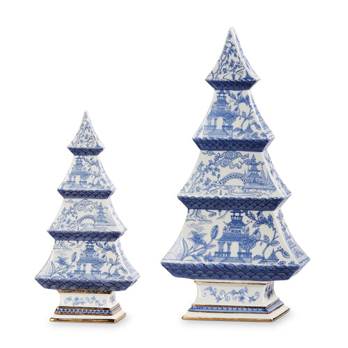 Blue Chinoiserie Tree 12"