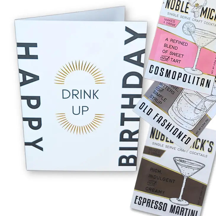 Drink Up Birthday Cocktail Greeting Card