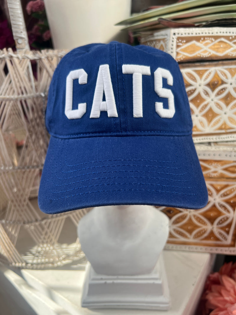 Royal Blue “Cats” Baseball Style Hat