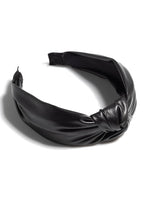 Knotted Faux Leather Headband