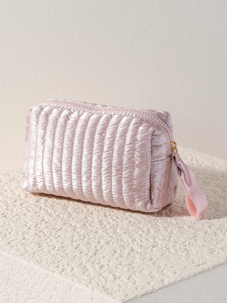 Logan Small Boxy Cosmetic Pouch - Rose