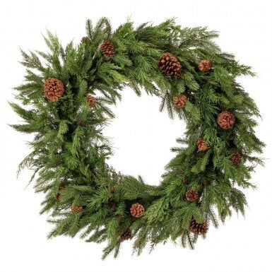 Natural Touch Mix Evergreen Wreath