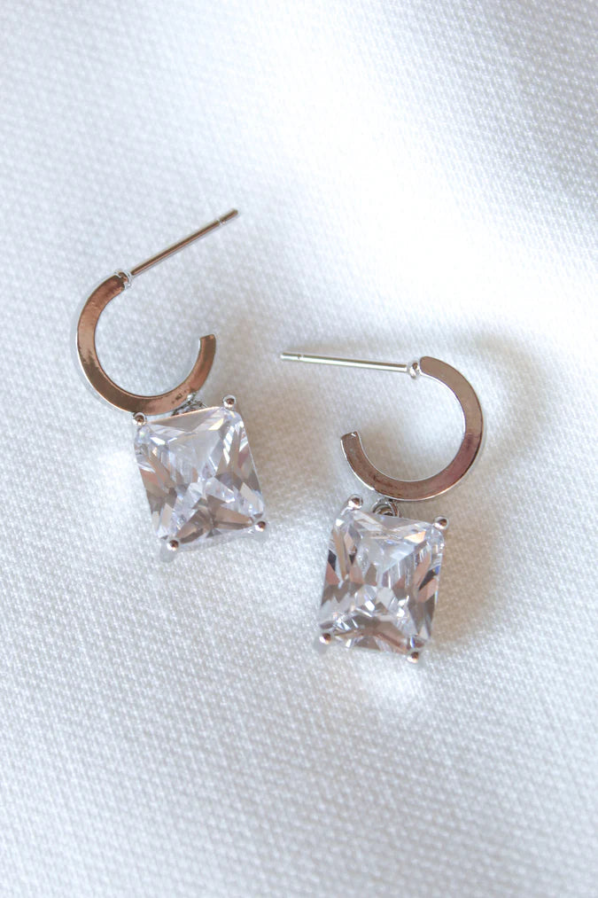 Prism Huggie Silver Earring