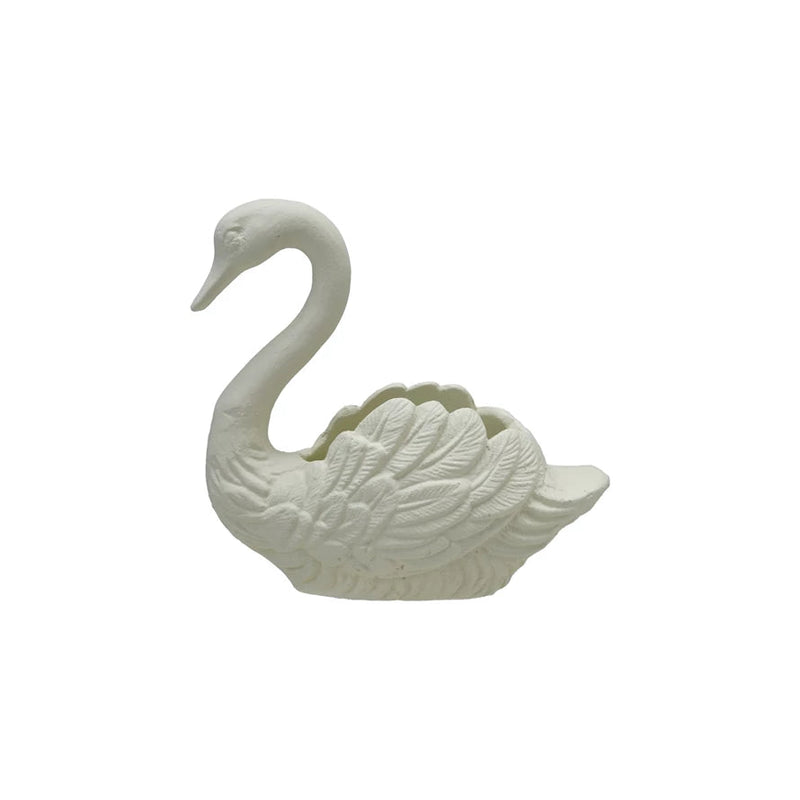 Cast Iron Swan Container