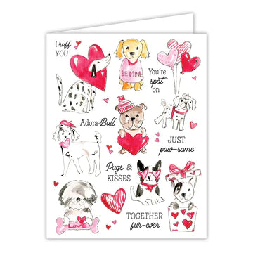 Valentines Dogs Greeting Card