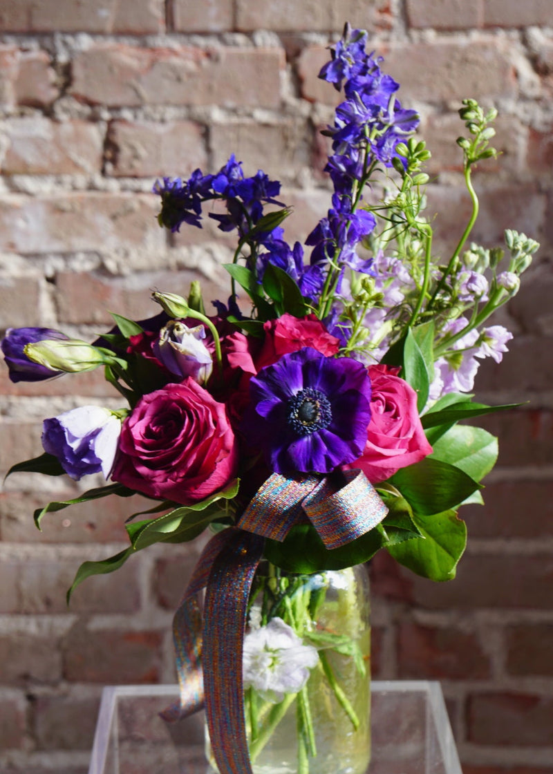 bright purple and pink flowers