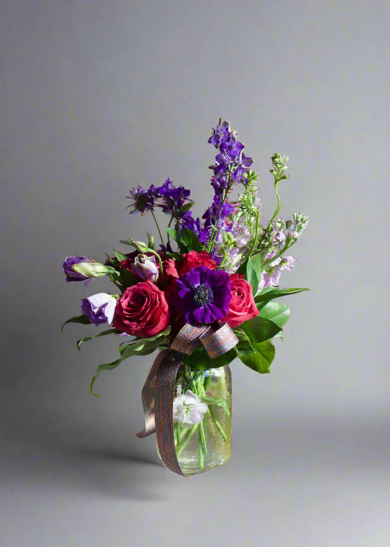 bright purple and pink flowers