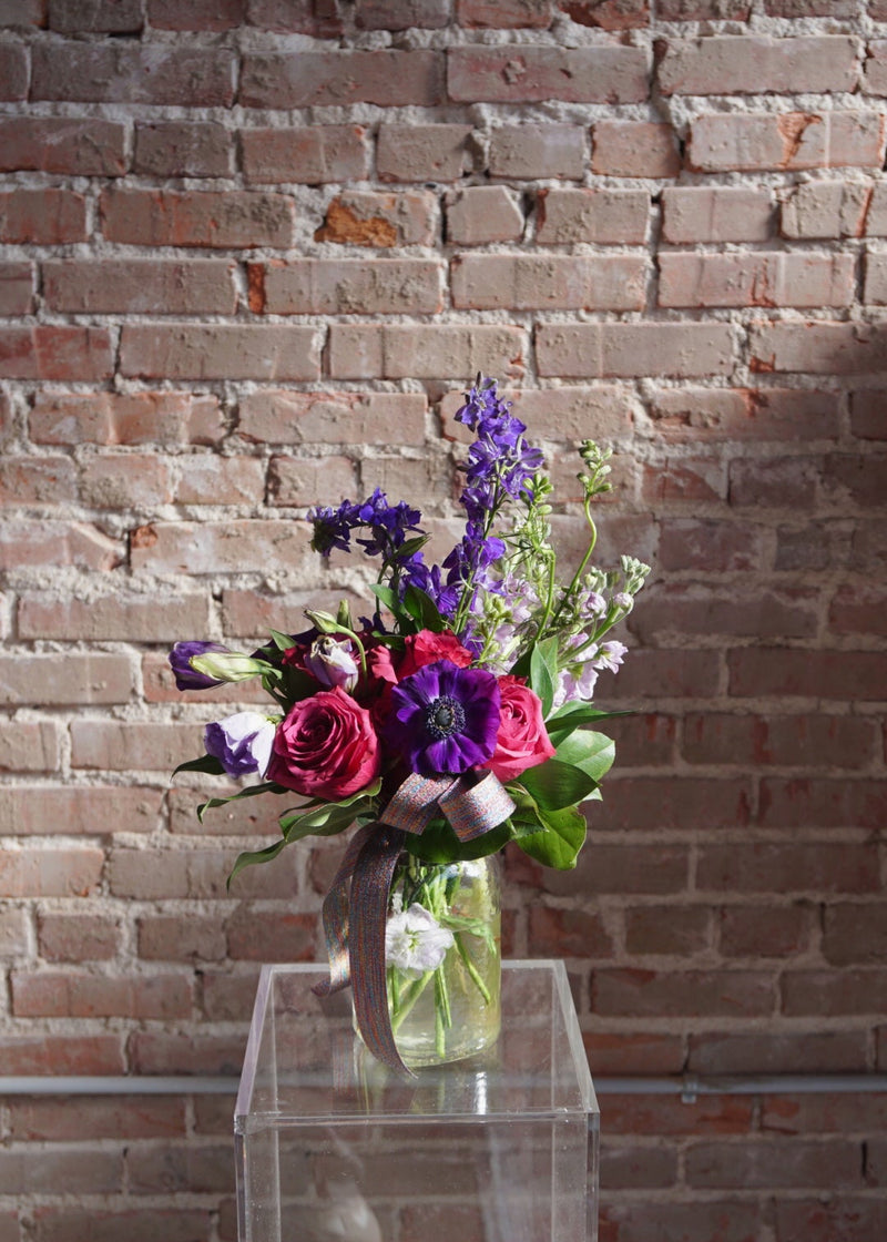 bright purple and pink flowers