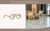 Metal Abstract Eyeglasses Sculpture Home Decor - Gold, 3 in.
