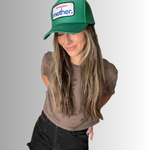 Strong as a mother™ Patch Trucker Hat - Kelly Green