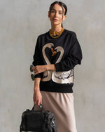 Classic Embroidered Sweatshirt Swans